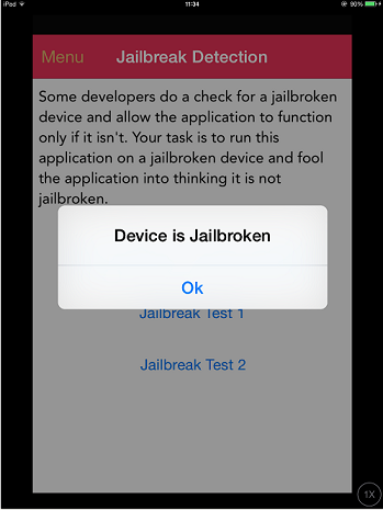 The device is jailbroken